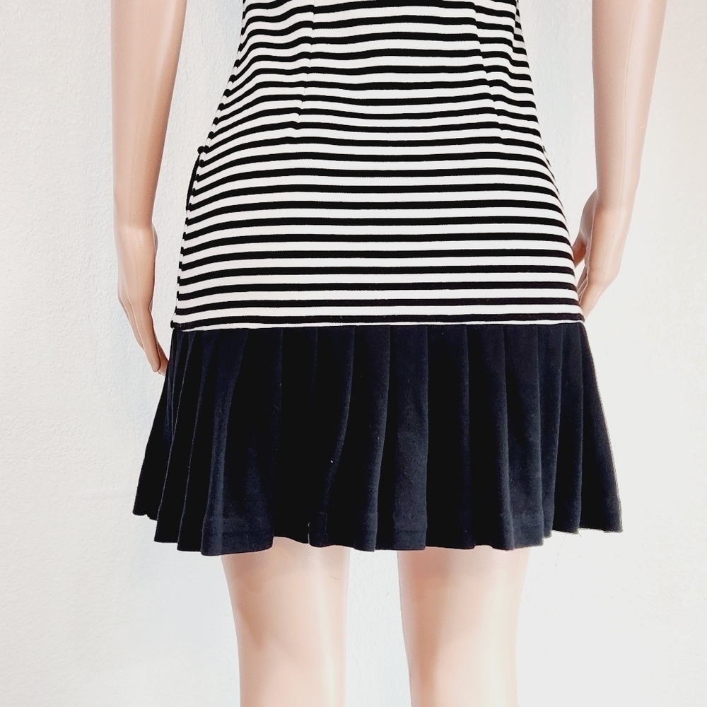 David Benjamin Vintage Navy/White Button Front Dress Sz M - Picture 10 of 15